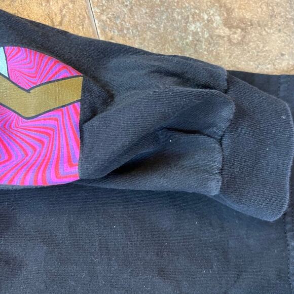 RICK & Morty long graphics on sleeves black T-shirt, women's size M - Picture 8 of 8